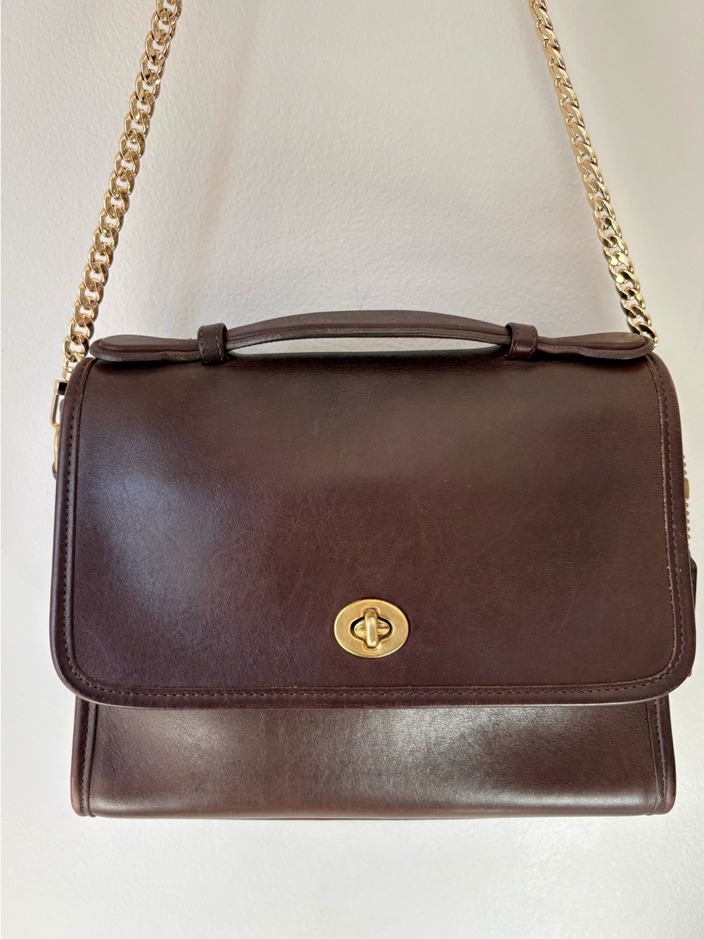 Vintage Coach Court Bag Mahogany #9870
